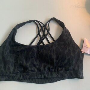 Victoria's Secret Carbon Leopard minimum support bra size large NWT